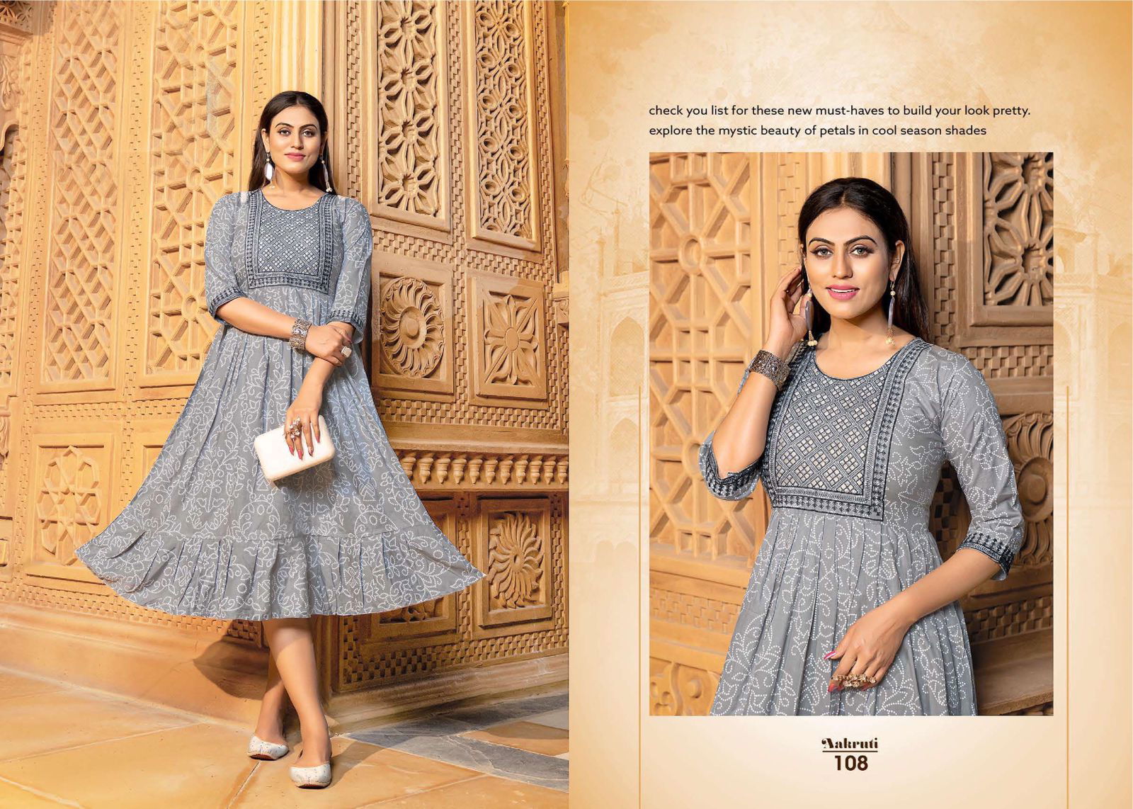 Aakruti 101 Heavy New Ethnic Wear Rayon Embroidery Kurti Collection